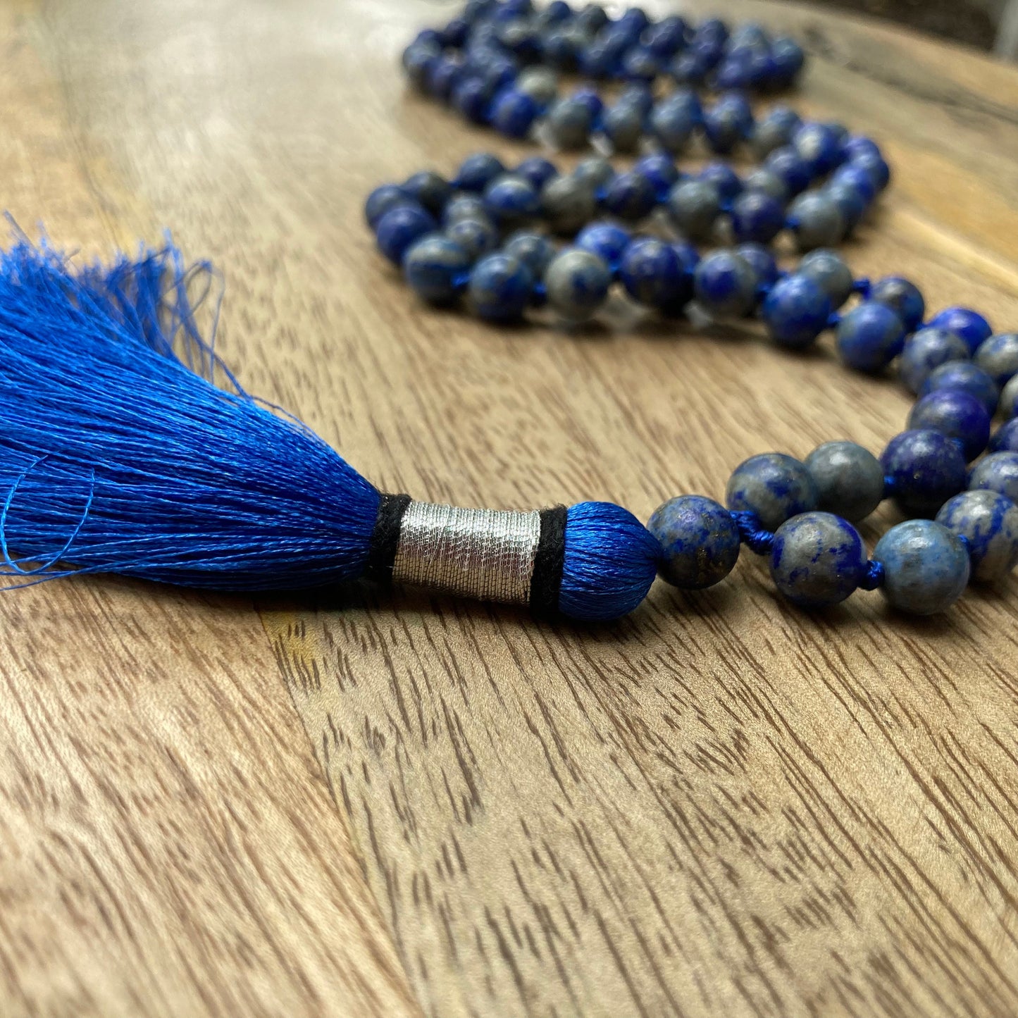Lapis Lazuli Mala, 108 Mala Necklace, Lapis Lazuli, Lapis Lazuli Necklace, Spiritual Gifts, Gift For Yoga Lover, Handmade Jewelry