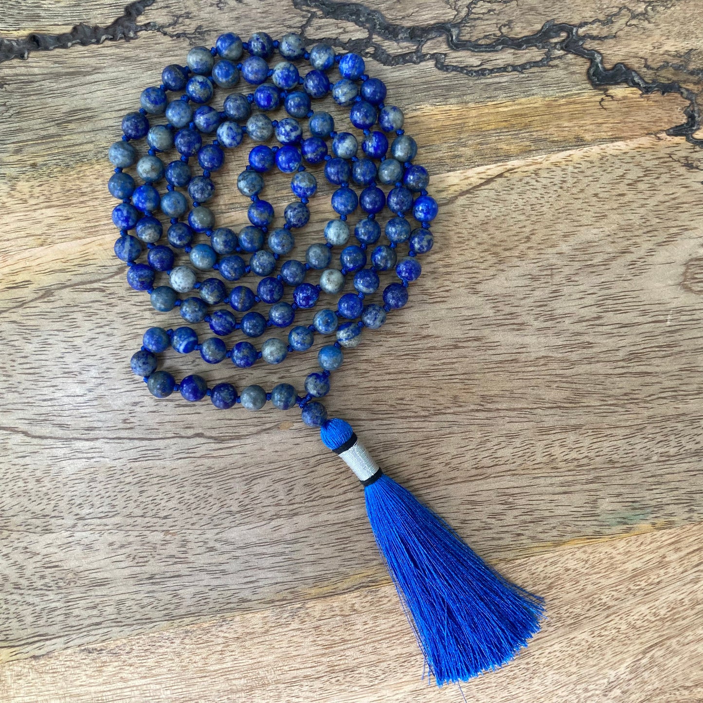 Lapis Lazuli Mala, 108 Mala Necklace, Lapis Lazuli, Lapis Lazuli Necklace, Spiritual Gifts, Gift For Yoga Lover, Handmade Jewelry