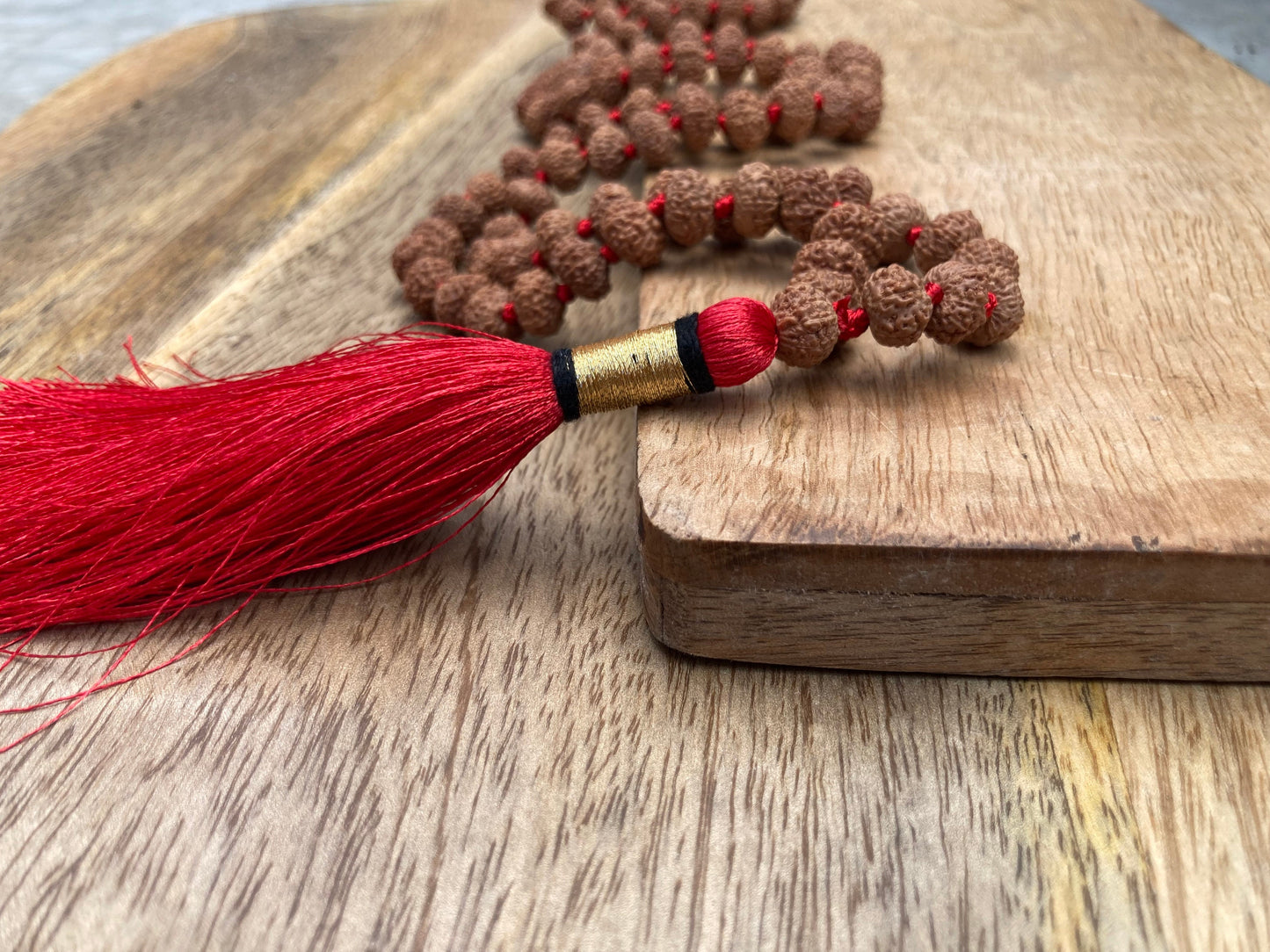 Small Sized 9 Mukhi Rudraksha Mala - Lab Certified, 9 Mukhi Rudraksha Necklace, Yoga Gifts, Statement Necklace, Gift For Yoga Lover