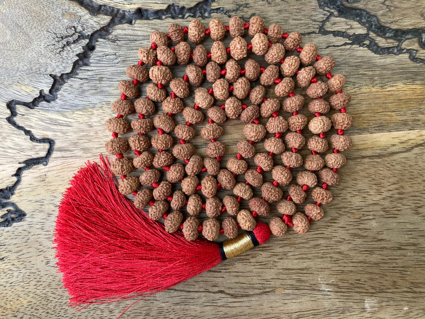 Small Sized 9 Mukhi Rudraksha Mala - Lab Certified, 9 Mukhi Rudraksha Necklace, Yoga Gifts, Statement Necklace, Gift For Yoga Lover