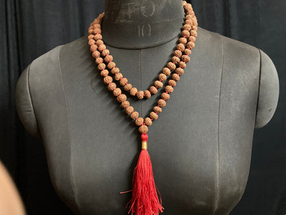 Rare Big Seven Mukhi Rudraksha Mala, Lab certified, Seven Face Rudraksha Mala, Natural Undyed 14mm, 7 Mukhi Mala Bead, 7 Face Rudraksha Mala