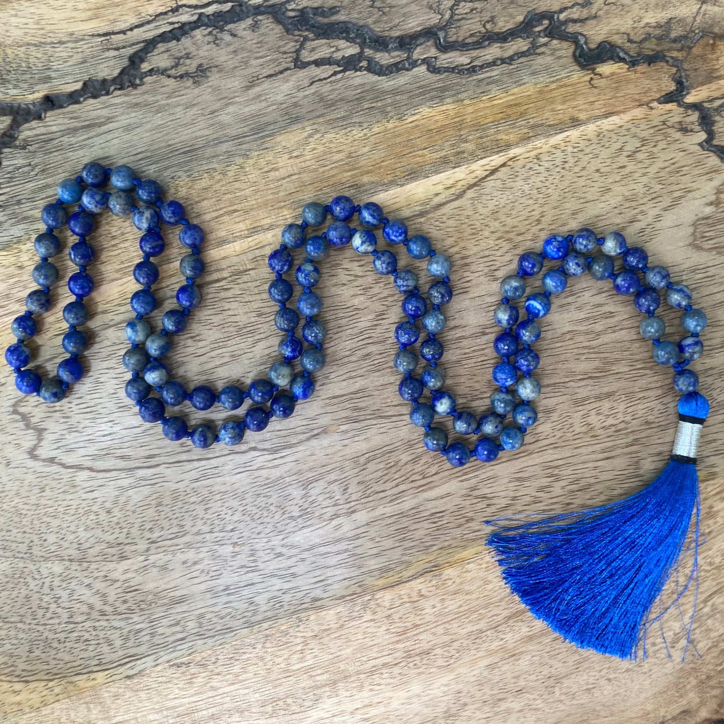 Lapis Lazuli Mala, 108 Mala Necklace, Lapis Lazuli, Lapis Lazuli Necklace, Spiritual Gifts, Gift For Yoga Lover, Handmade Jewelry