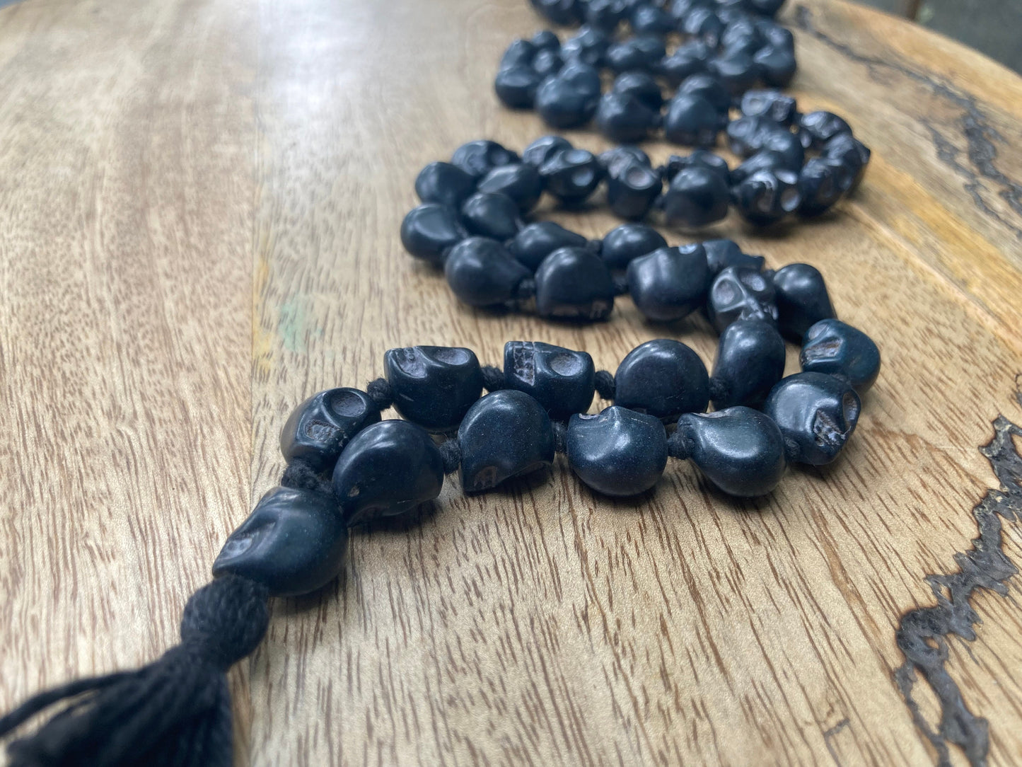 Kali Mala, Black Skull Mala, Narmund Mala, Meditation Mala, Kali Pujan Mala, Black Narmund Mala