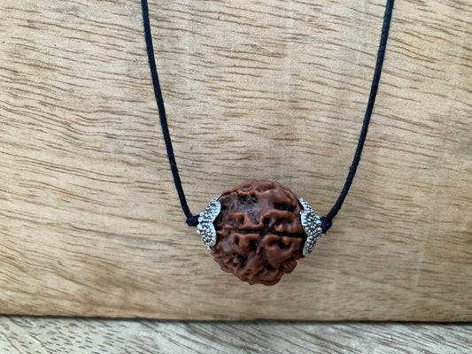 5 Mukhi Nepal Rudraksha Pendant-Lab Certified in Metal caping, Shiva Pendant, Spiritual Gifts, Yoga Pendant, Five Faced Rudraksha Pendant