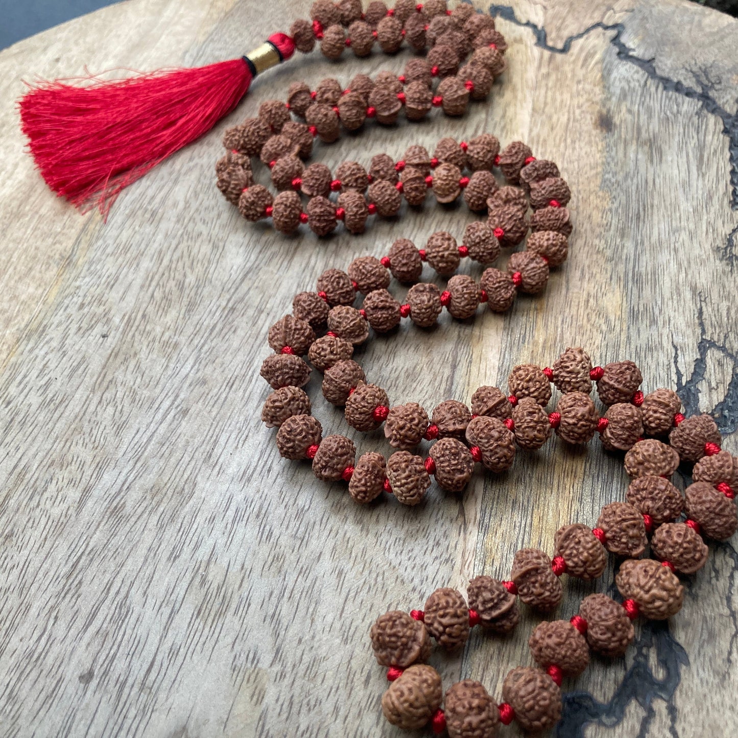Ganesh Rudraksha Mala, Lord Ganesha Blessing Mala, Ganesh Rudraksha Necklace, 108 Mala Beads, , Japa Mala, Yoga Mala