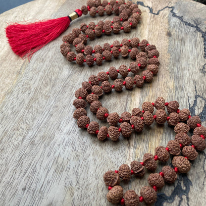Ganesh Rudraksha Mala, Lord Ganesha Blessing Mala, Ganesh Rudraksha Necklace, 108 Mala Beads, , Japa Mala, Yoga Mala