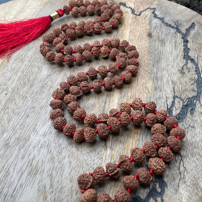 Ganesh Rudraksha Mala, Lord Ganesha Blessing Mala, Ganesh Rudraksha Necklace, 108 Mala Beads, , Japa Mala, Yoga Mala