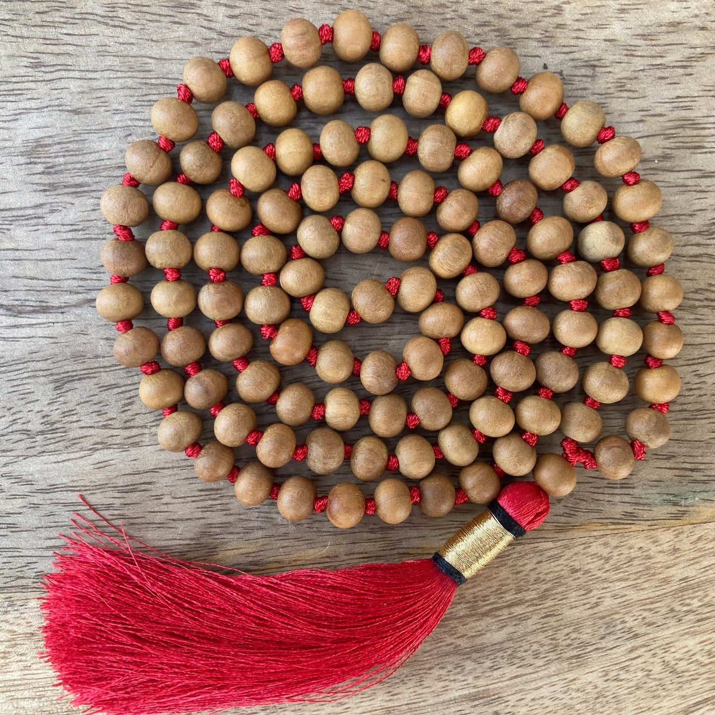 Sandalwood Mala, Sandalwood Necklace, Statement Necklace, Chandan Mala Gift For Yoga Lover
