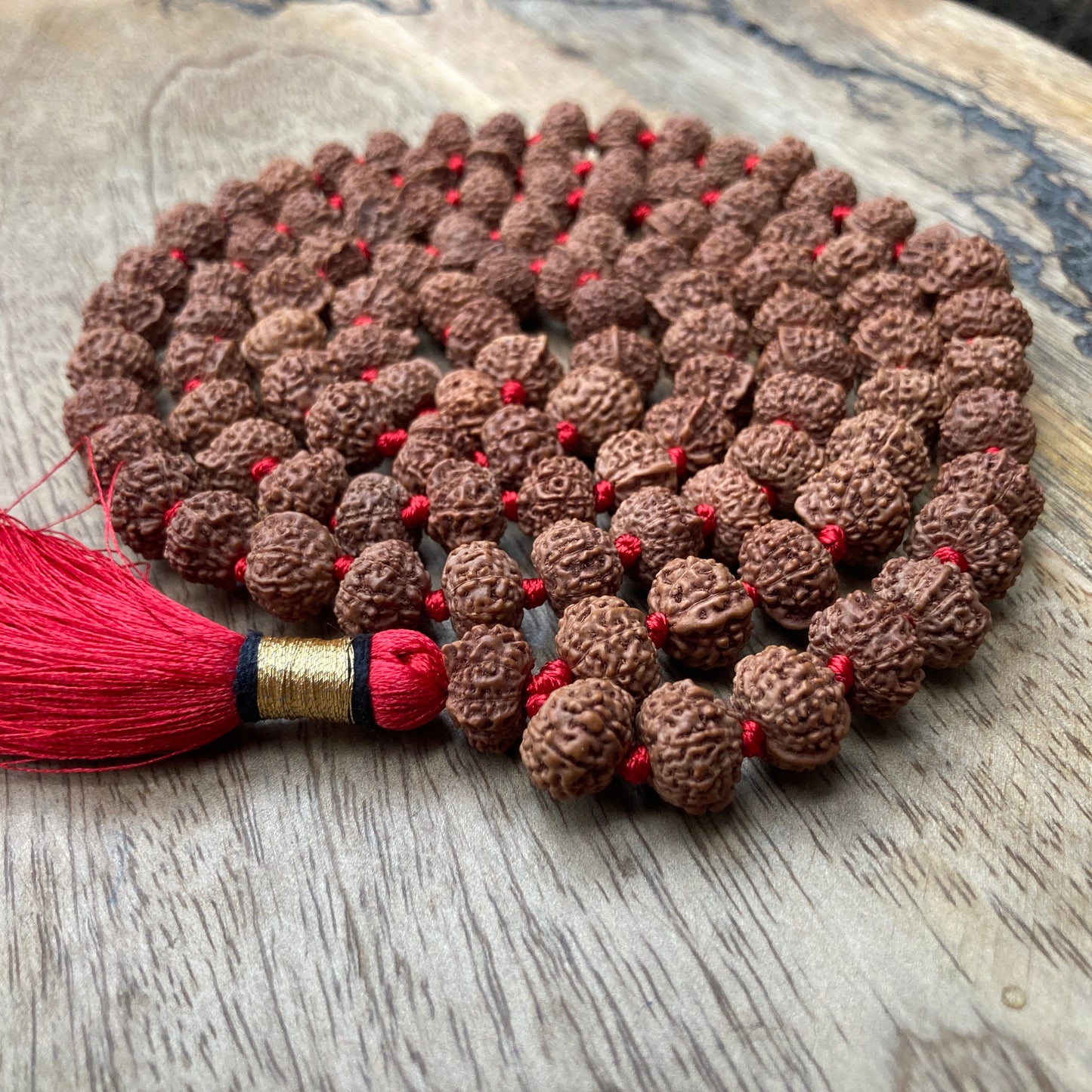 Ganesh Rudraksha Mala, Lord Ganesha Blessing Mala, Ganesh Rudraksha Necklace, 108 Mala Beads, , Japa Mala, Yoga Mala