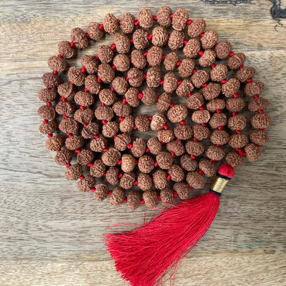 Ganesh Rudraksha Mala, Lord Ganesha Blessing Mala, Ganesh Rudraksha Necklace, 108 Mala Beads, , Japa Mala, Yoga Mala