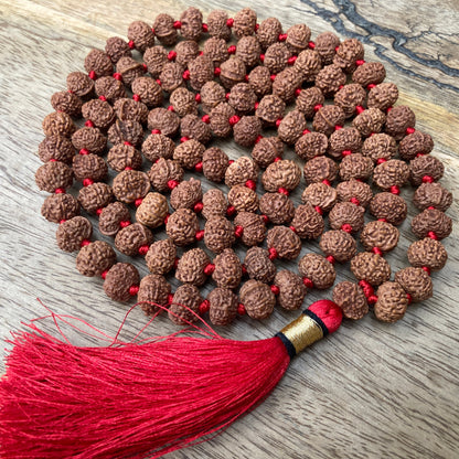 Ganesh Rudraksha Mala, Lord Ganesha Blessing Mala, Ganesh Rudraksha Necklace, 108 Mala Beads, , Japa Mala, Yoga Mala