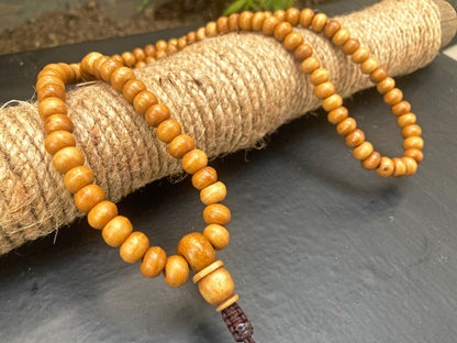 Yak Bone Tibetan Mala, Kapala Prayer Beads, Protection Necklace, Buddhist Jewelry, Yoga Gifts, Handmade Jewelry