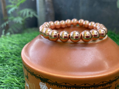 Copper Bracelet, 100% Copper Healing Bracelet, Copper Beaded Bracelet, Copper Bracelet 8mm beads