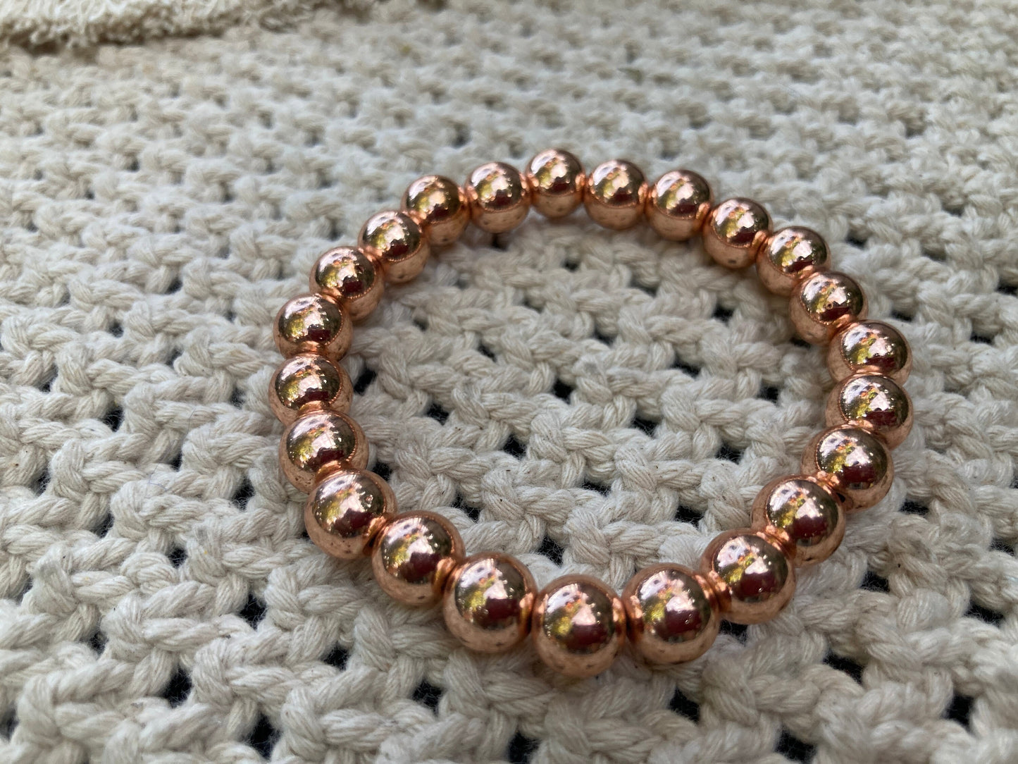 Copper Bracelet, 100% Copper Healing Bracelet, Copper Beaded Bracelet, Copper Bracelet 8mm beads