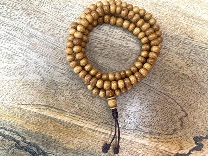 Yak Bone Tibetan Mala, Kapala Prayer Beads, Protection Necklace, Buddhist Jewelry, Yoga Gifts, Handmade Jewelry