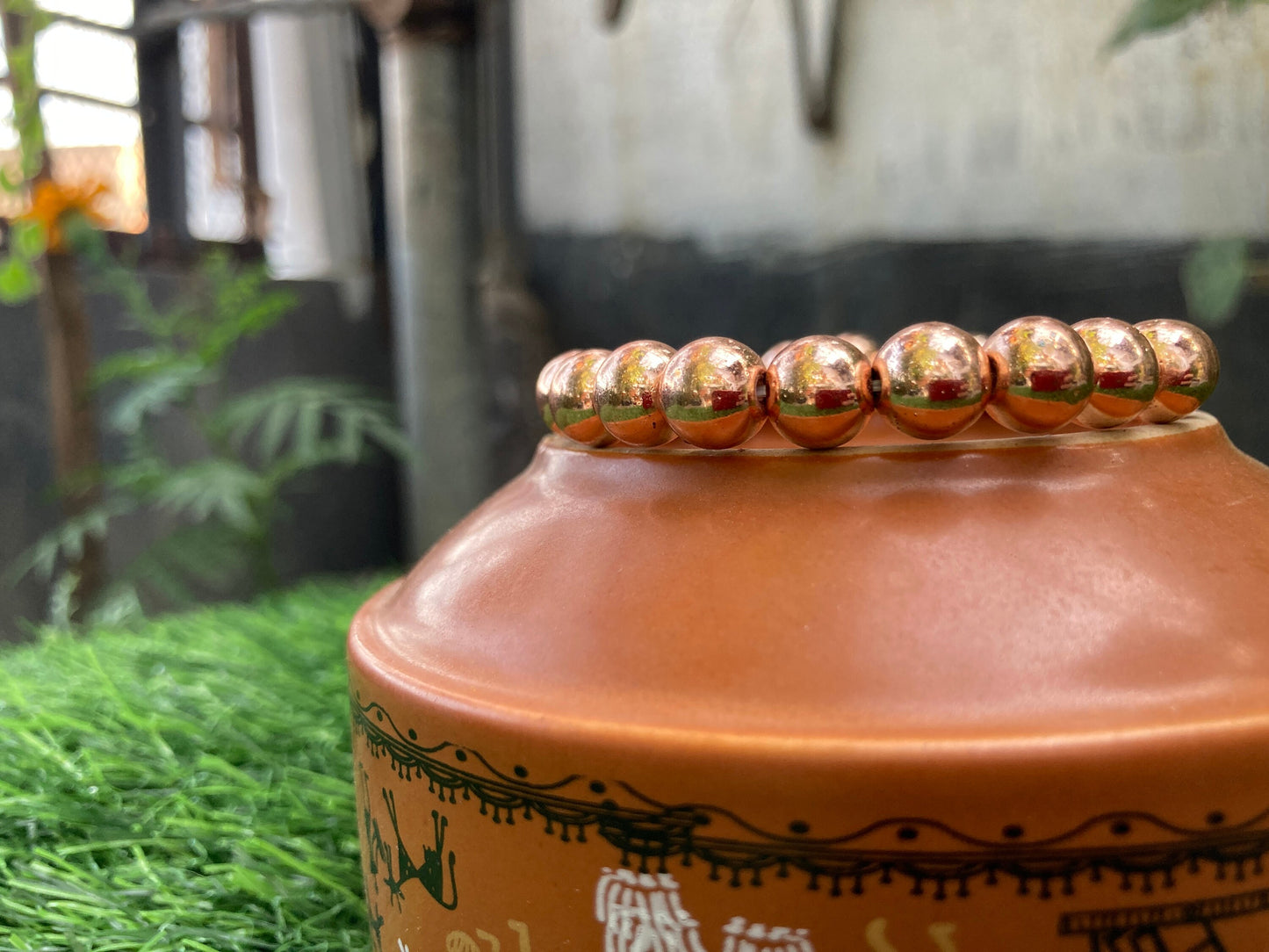 Copper Bracelet, 100% Copper Healing Bracelet, Copper Beaded Bracelet, Copper Bracelet 8mm beads