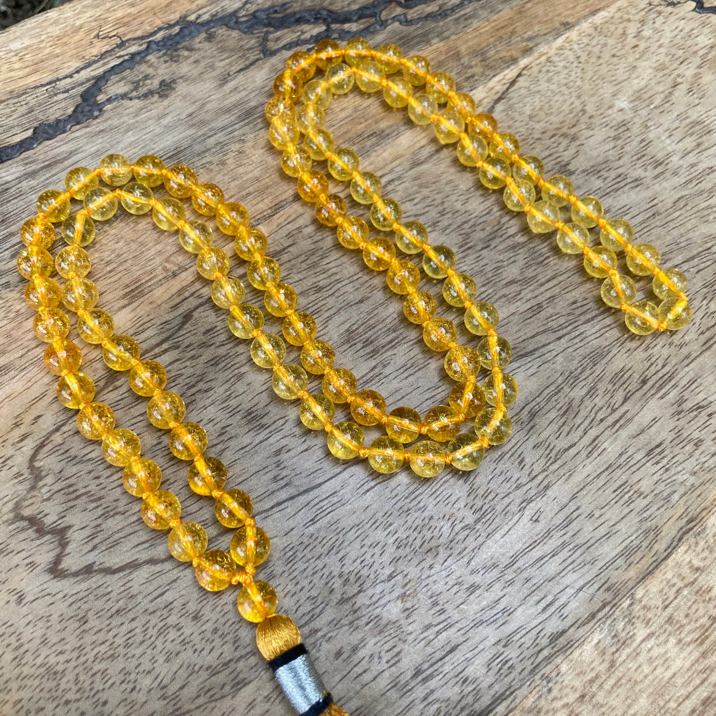 Citrine Mala 8MM, 108 Mala Beads, Healing Mala, Citrine Necklace, Solar Plexus Chakra Necklace, Solar Plexus Jewelry, Boho Jewelry