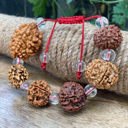 Rudraksha 2 3 4 5 6 7 mukhi (Faces) Bracelet, Rudraksha bracelet, Sphatik Bracelet, Meditation Bracelet, Yoga Jewellery