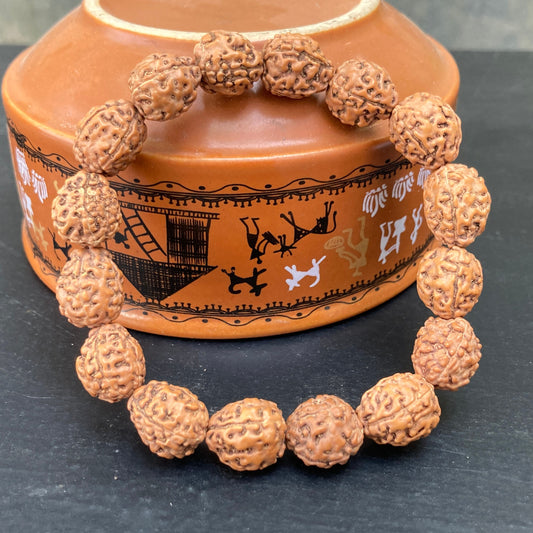 4 mukhi Rudraksha Bracelet, 4 face Rudraksha Bracelet, Genuine Rudraksha Beads, XRAY Certified Four Face Shiva Rudraksh Wristlet