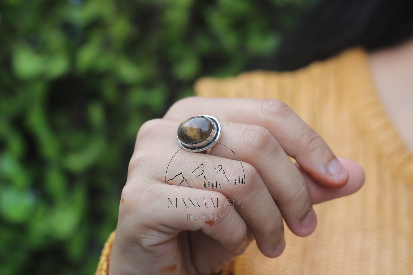 Tiger Eye Crystal Ring, Tigers Genuine, Hippie Gem, Gemstone, Adjustable, Stone, Boho, Healing Rings Women,Success,Prosperity,Gemini,Gift