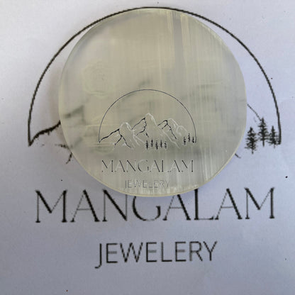 Sacred Selenite Disc: Harmonizing the Seven Chakras through Engraved Energy Alignment
