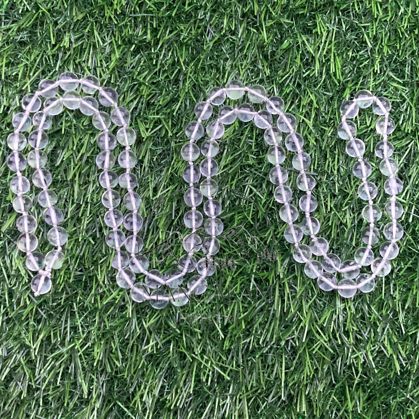 AAA Natural Sphatik Mala, 108 Beads mala, Genuine Sphatic Beads Necklace 8MM, Handmade Jewelry