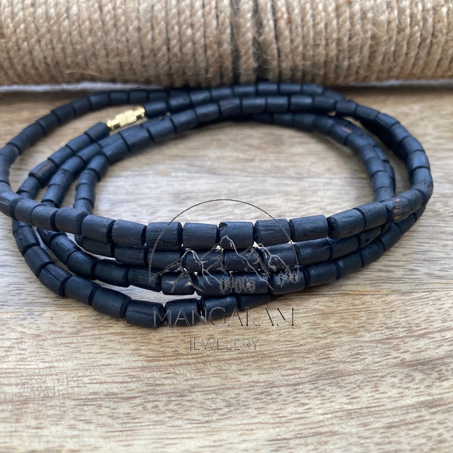 Black tulsi Kanthi  mala Big Size 3 Round Handmade Tulsi, Necklace -Krishna Kanthi Mala • Tulsi Kantha Mala • Tulsi Beads • Tulsi Choker