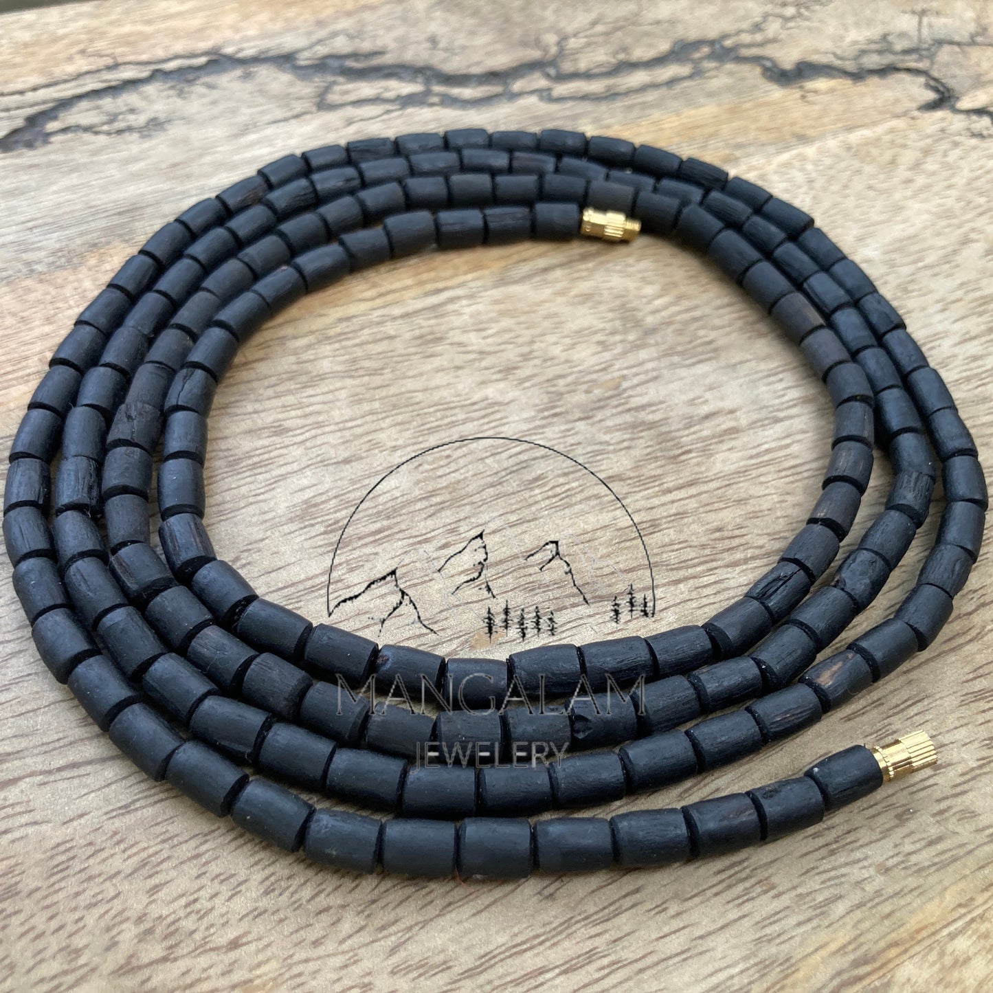 Black tulsi Kanthi  mala Big Size 3 Round Handmade Tulsi, Necklace -Krishna Kanthi Mala • Tulsi Kantha Mala • Tulsi Beads • Tulsi Choker
