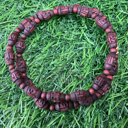 Radha Tulsi Mala Tulasi Bead Necklace Kanthi, India Women Men Mala Religious Jewelry, Hindu Krishna Prayer Mala, Holy Basil Wood Bead Mala
