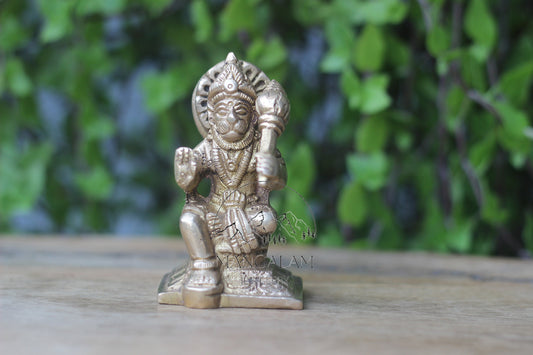 8.1CM Brass Lord Hanuman Statue, Bajrangbali Figurine, Brass Lord Hanuman Statue, Brass Hanuman Statue, hanuman Bras idol, hanuman Figurines