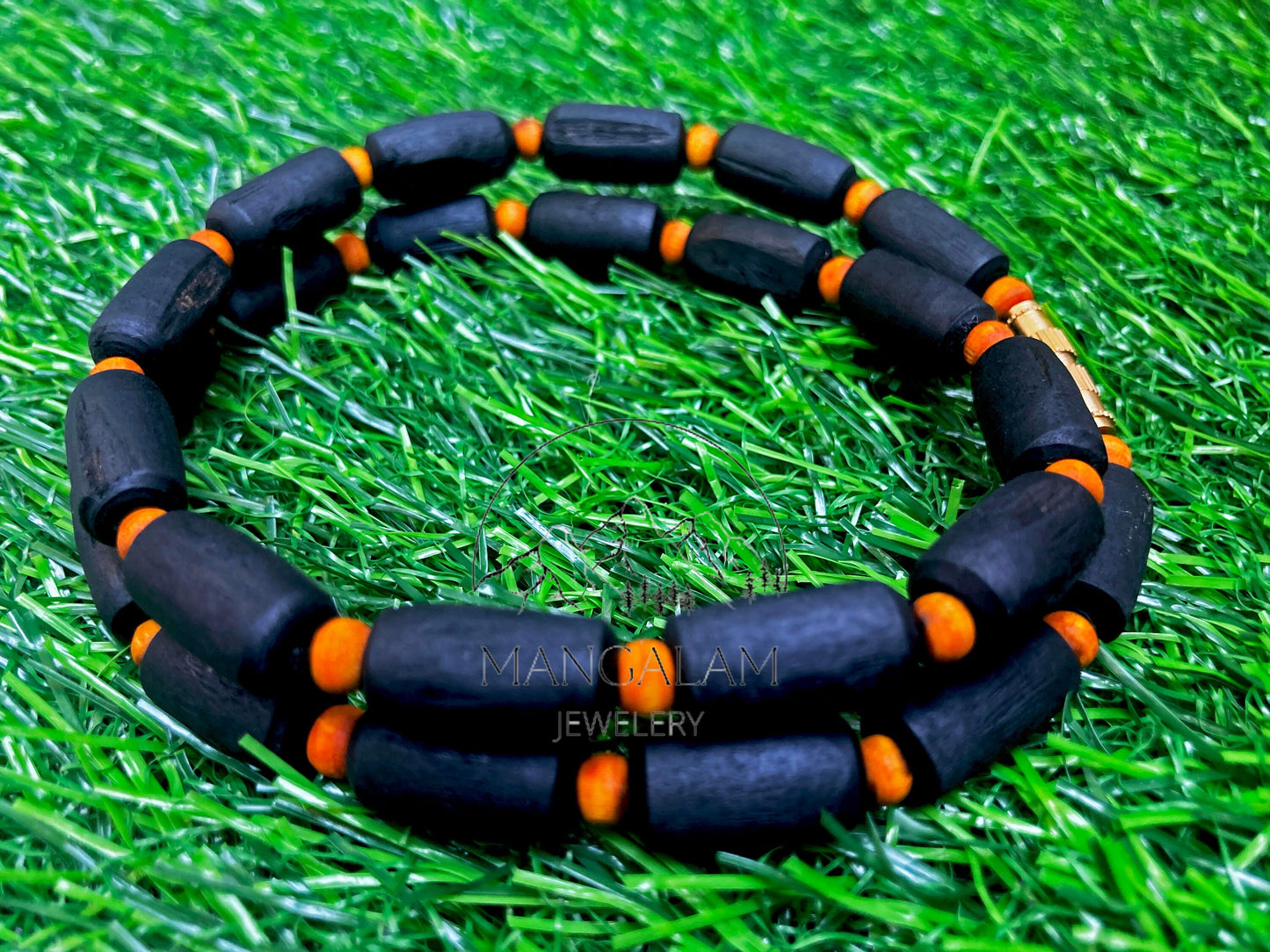 Shyama Tulsi Necklace, Black Tulsi Mala, Krishna Necklace, Kantha Mala, God Gifts, Auspicious Gifts