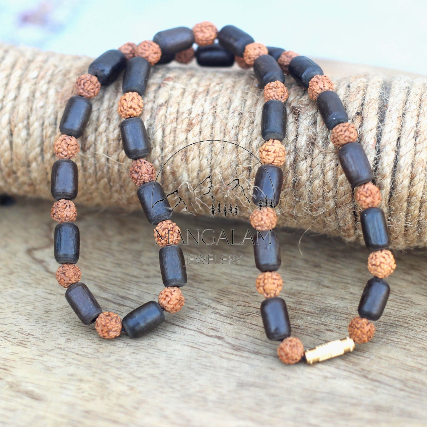 Kanthimala Big Size 1, 2, 3 Round Handmade Tulsi Rudraksha Necklace, Hare Krishna Kanthi Mala, Tulsi Kantha Mala, Tulsi Beads, Tulsi Choker