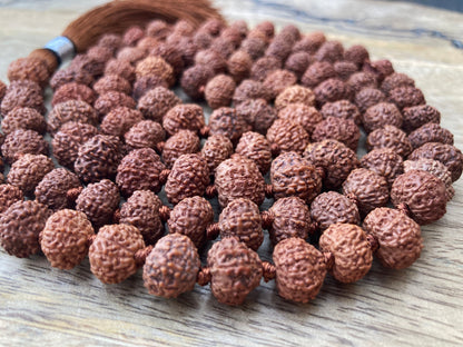 Lord Hanuman Mala, 11 Mukhi Rudraksha Lab Certified Mala ,11 Mukhi Rudraksha Necklace, Yoga Gifts