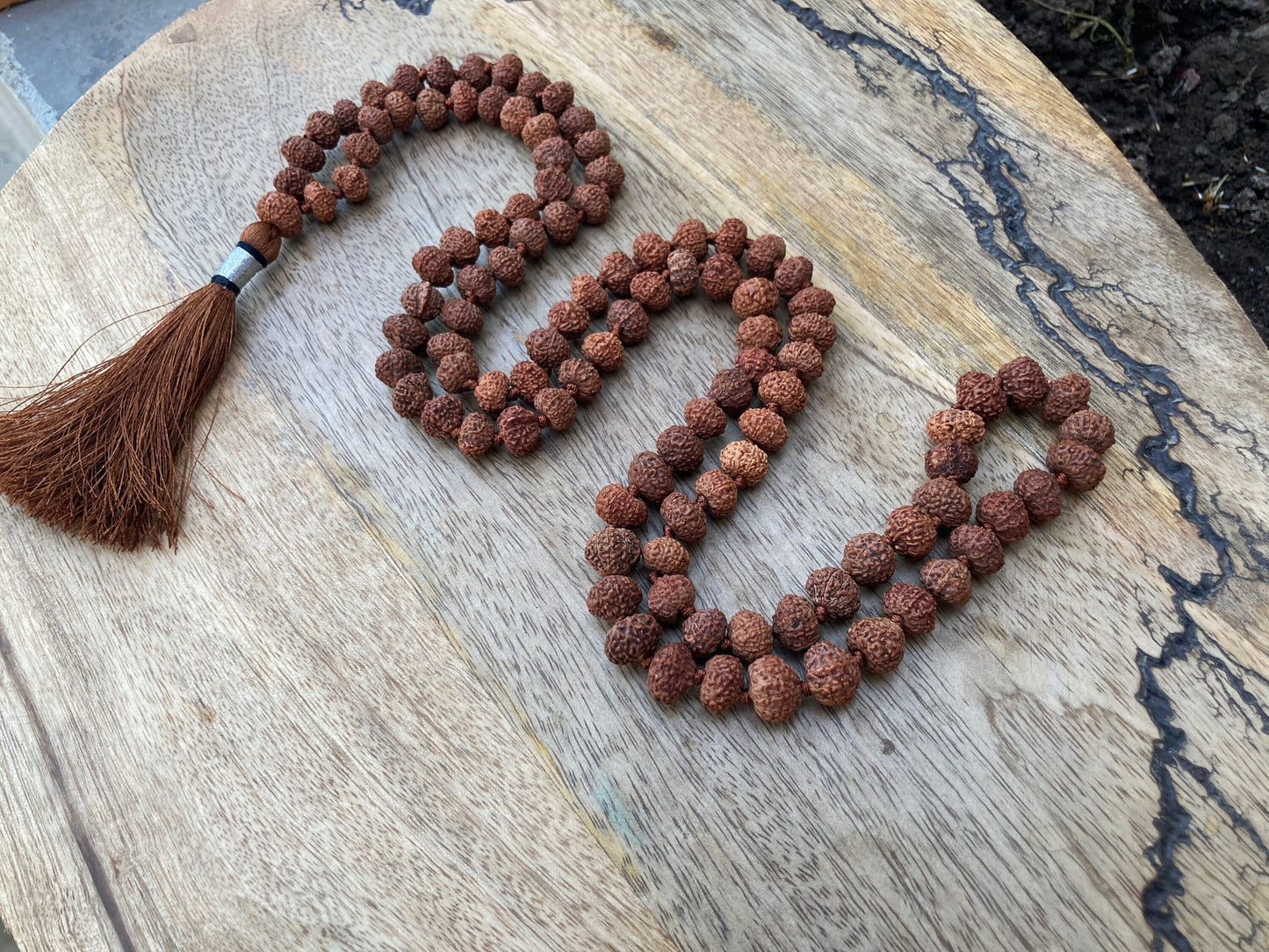 Lord Hanuman Mala, 11 Mukhi Rudraksha Lab Certified Mala ,11 Mukhi Rudraksha Necklace, Yoga Gifts