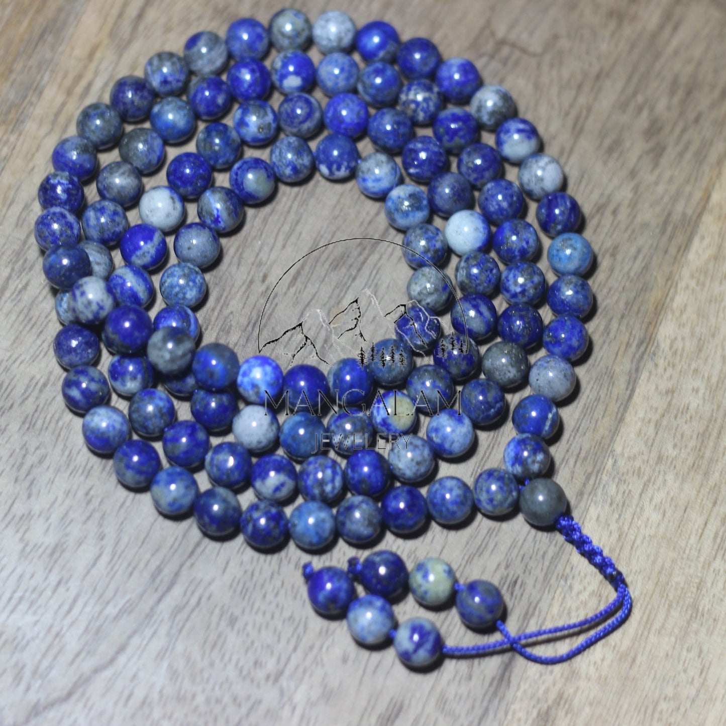 AdjustableLapis Lazuli Mala For Purification, AAA Quality 108 Mala Necklace, Lapis Lazuli Necklace, Spiritual Gifts, Gift For Yoga Lover