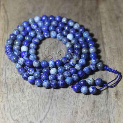 AdjustableLapis Lazuli Mala For Purification, AAA Quality 108 Mala Necklace, Lapis Lazuli Necklace, Spiritual Gifts, Gift For Yoga Lover