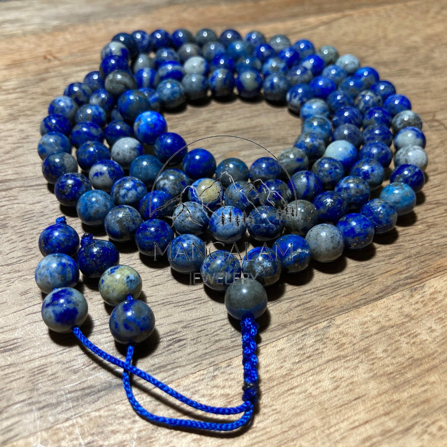 AdjustableLapis Lazuli Mala For Purification, AAA Quality 108 Mala Necklace, Lapis Lazuli Necklace, Spiritual Gifts, Gift For Yoga Lover