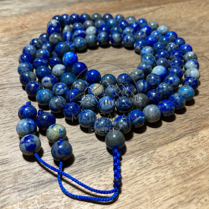 AdjustableLapis Lazuli Mala For Purification, AAA Quality 108 Mala Necklace, Lapis Lazuli Necklace, Spiritual Gifts, Gift For Yoga Lover
