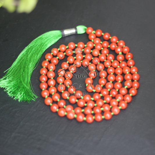 Red Japser mala, red Japer Necklace, 108 mala Beads, Mala Necklace Necklace For Power, Prayer Beads
