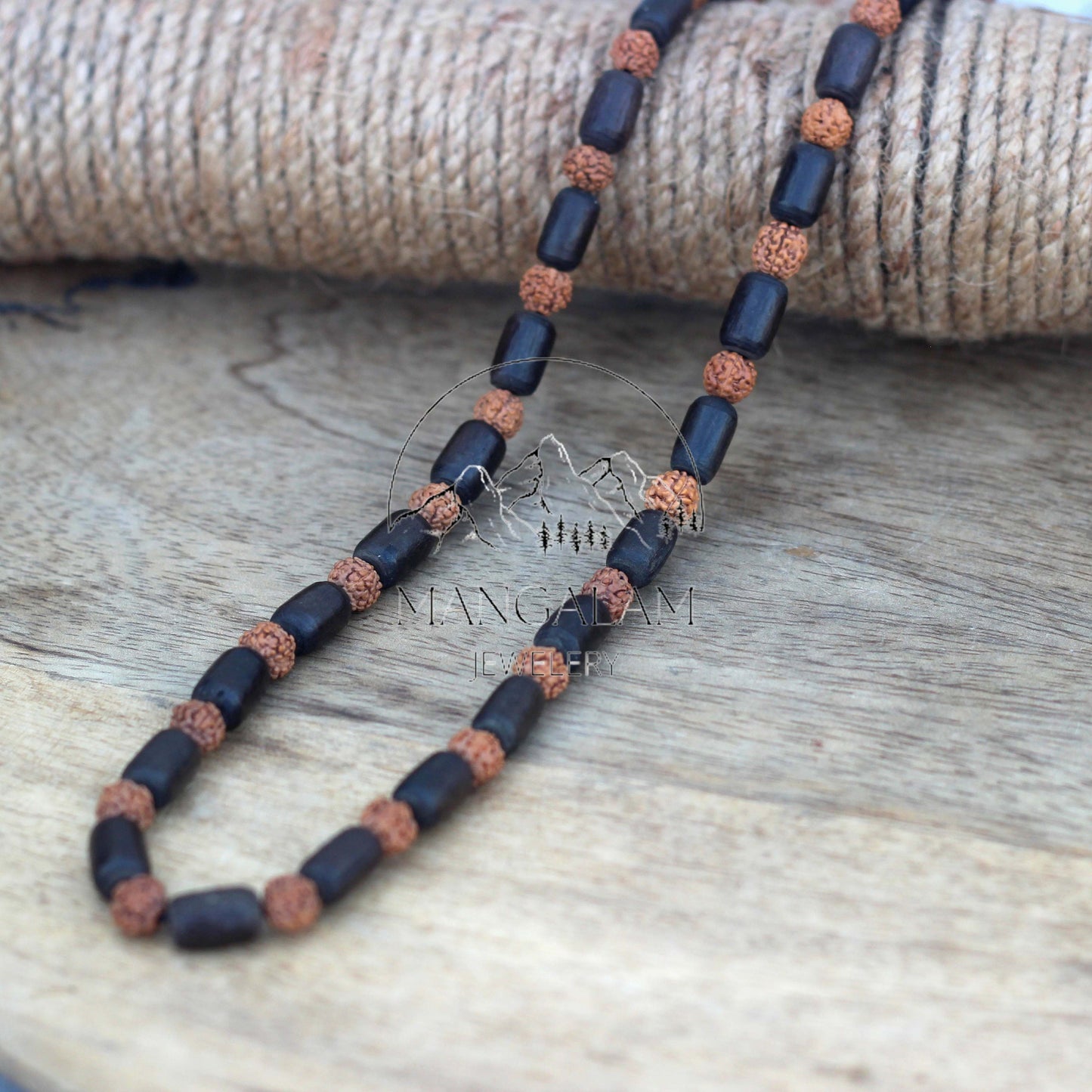 Kanthimala Big Size 1, 2, 3 Round Handmade Tulsi Rudraksha Necklace, Hare Krishna Kanthi Mala, Tulsi Kantha Mala, Tulsi Beads, Tulsi Choker