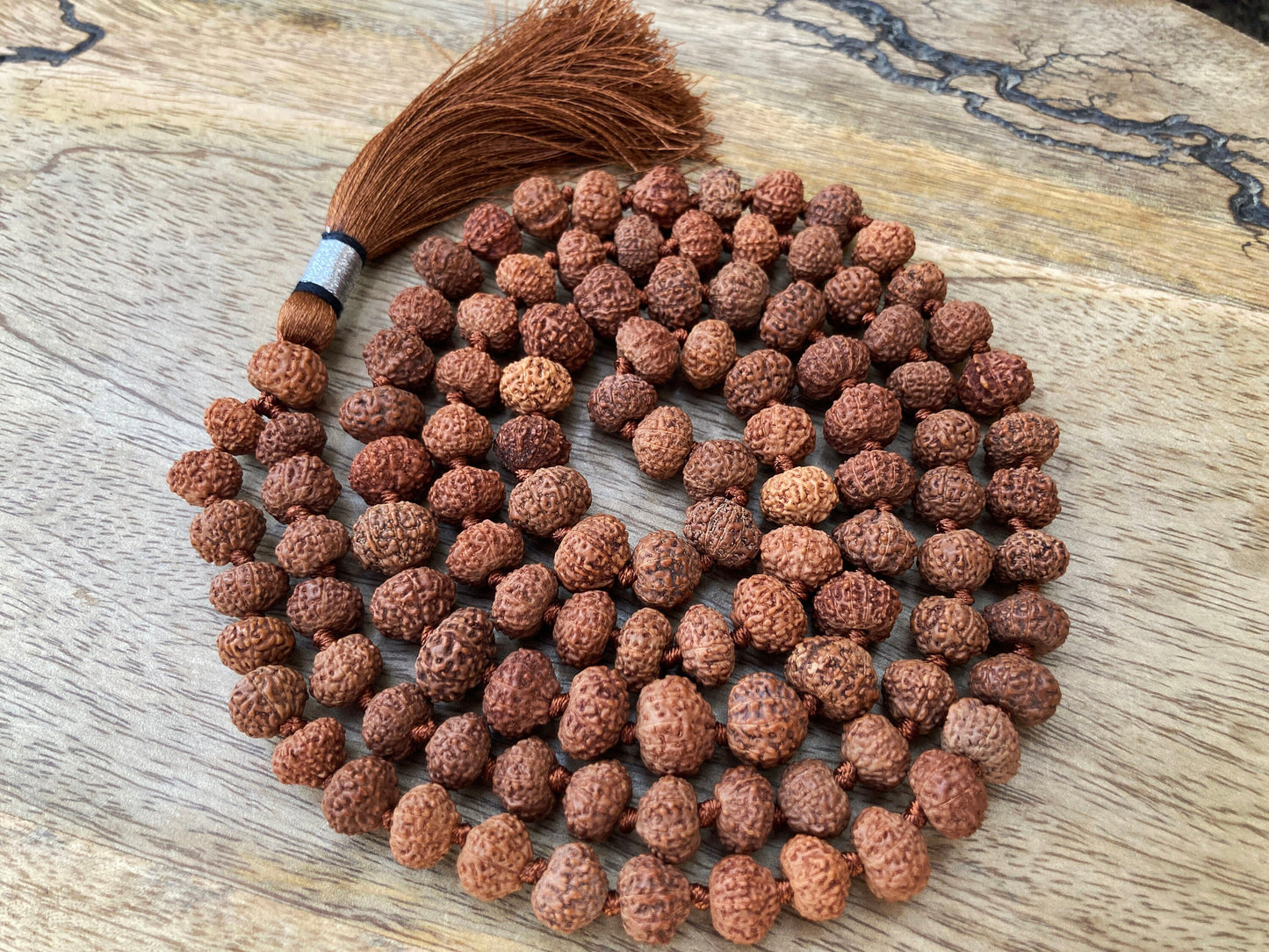 Lord Hanuman Mala, 11 Mukhi Rudraksha Lab Certified Mala ,11 Mukhi Rudraksha Necklace, Yoga Gifts