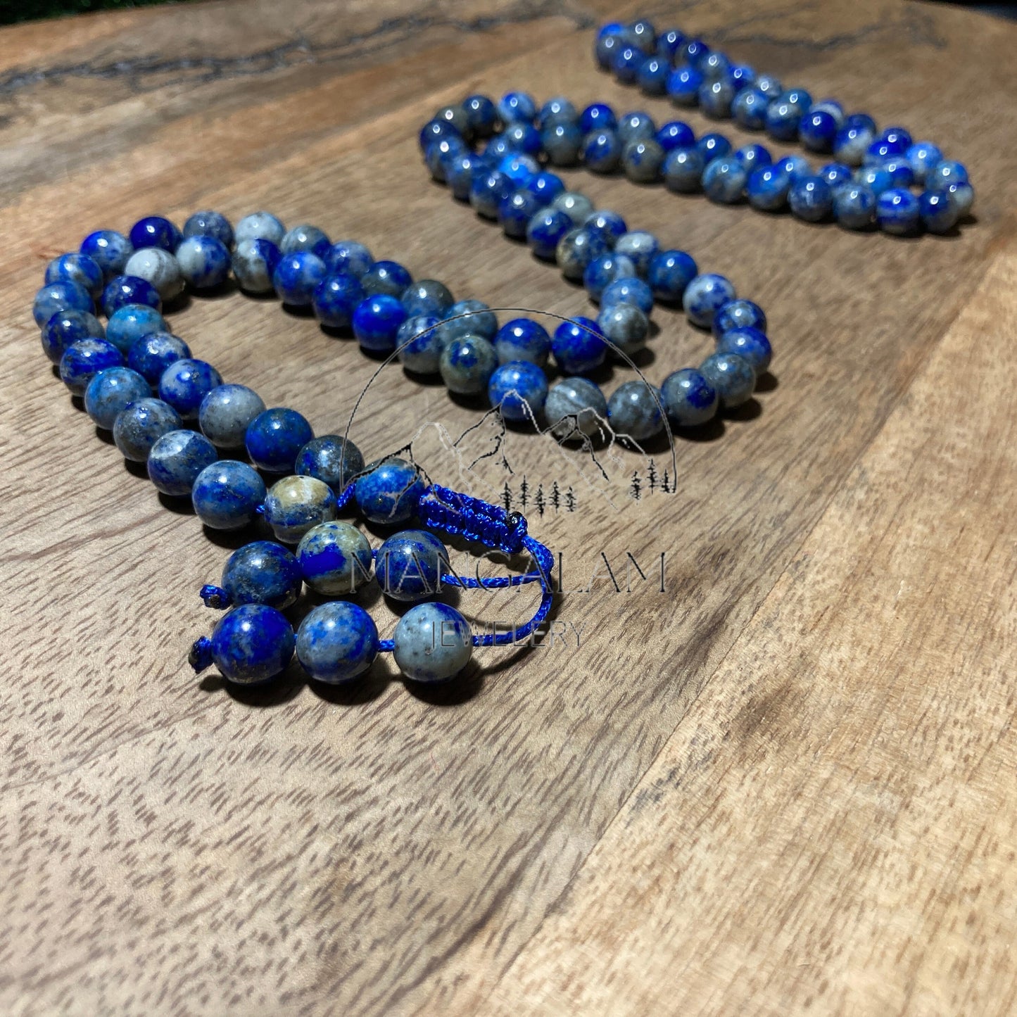 AdjustableLapis Lazuli Mala For Purification, AAA Quality 108 Mala Necklace, Lapis Lazuli Necklace, Spiritual Gifts, Gift For Yoga Lover