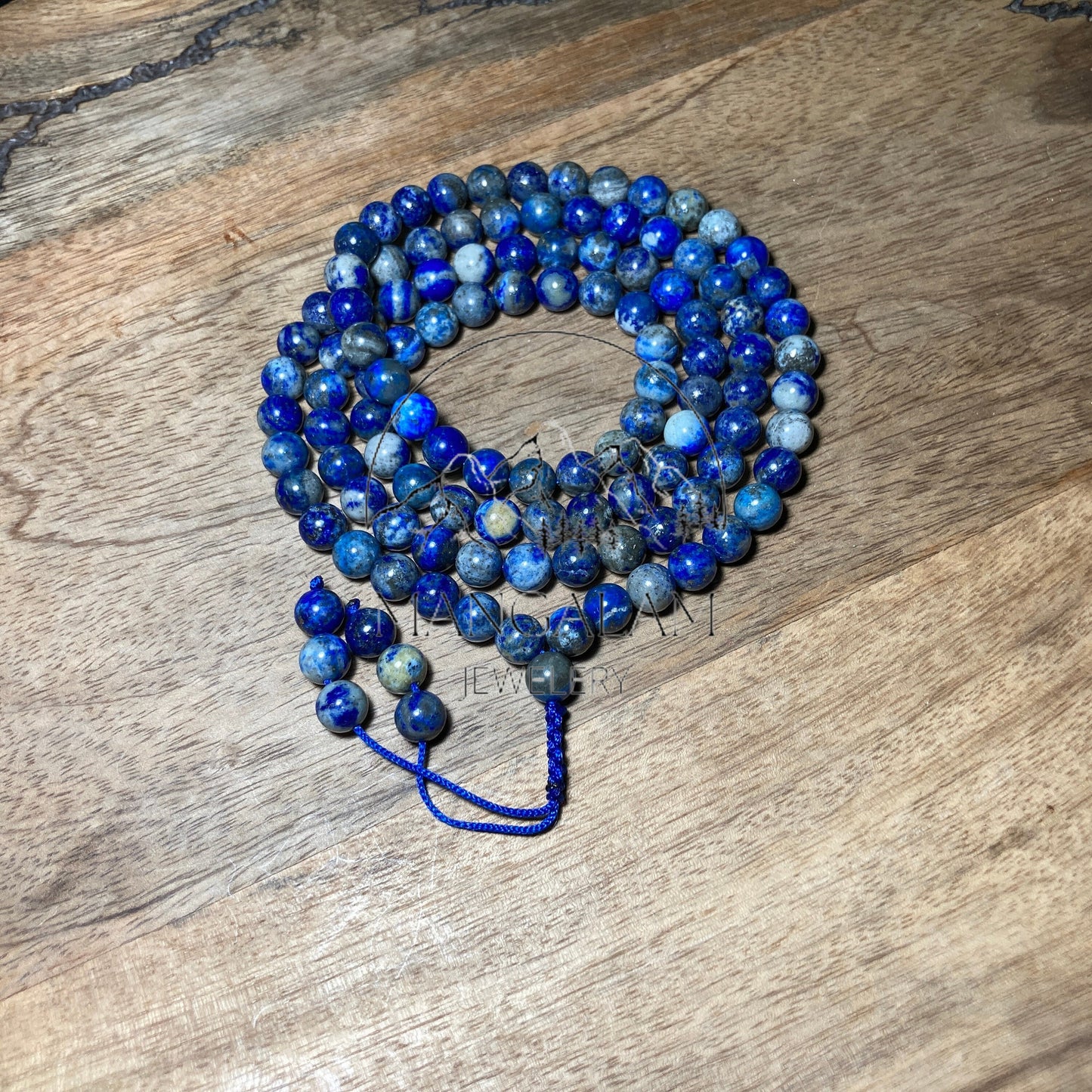 AdjustableLapis Lazuli Mala For Purification, AAA Quality 108 Mala Necklace, Lapis Lazuli Necklace, Spiritual Gifts, Gift For Yoga Lover