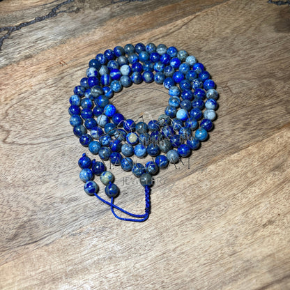 AdjustableLapis Lazuli Mala For Purification, AAA Quality 108 Mala Necklace, Lapis Lazuli Necklace, Spiritual Gifts, Gift For Yoga Lover
