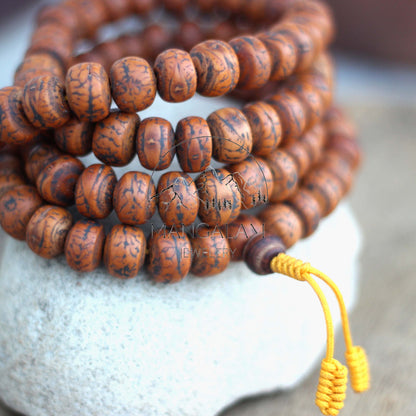 108 Authentic Bodhi Seed Mala Prayer Beads, Phoenix Eye Bodhi Seed Mala, Buddhist Mala, Japa Mala - Tibetan Mala