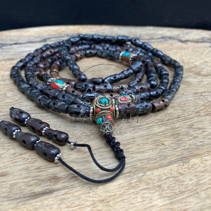 Black Skull Mala, Lord kali Necklace Kapala Mala, Lord Kali Poojan Mala necklace, Meditation Mala, Prayer Bead
