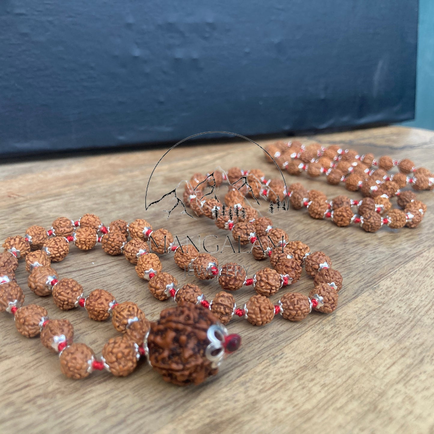 108 Natural Rudraksha Mala Prayer Beads, Sacred Rudraksha Japa Mala, Meditation Mala Rosary