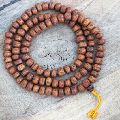 108 Authentic Bodhi Seed Mala Prayer Beads, Phoenix Eye Bodhi Seed Mala, Buddhist Mala, Japa Mala - Tibetan Mala