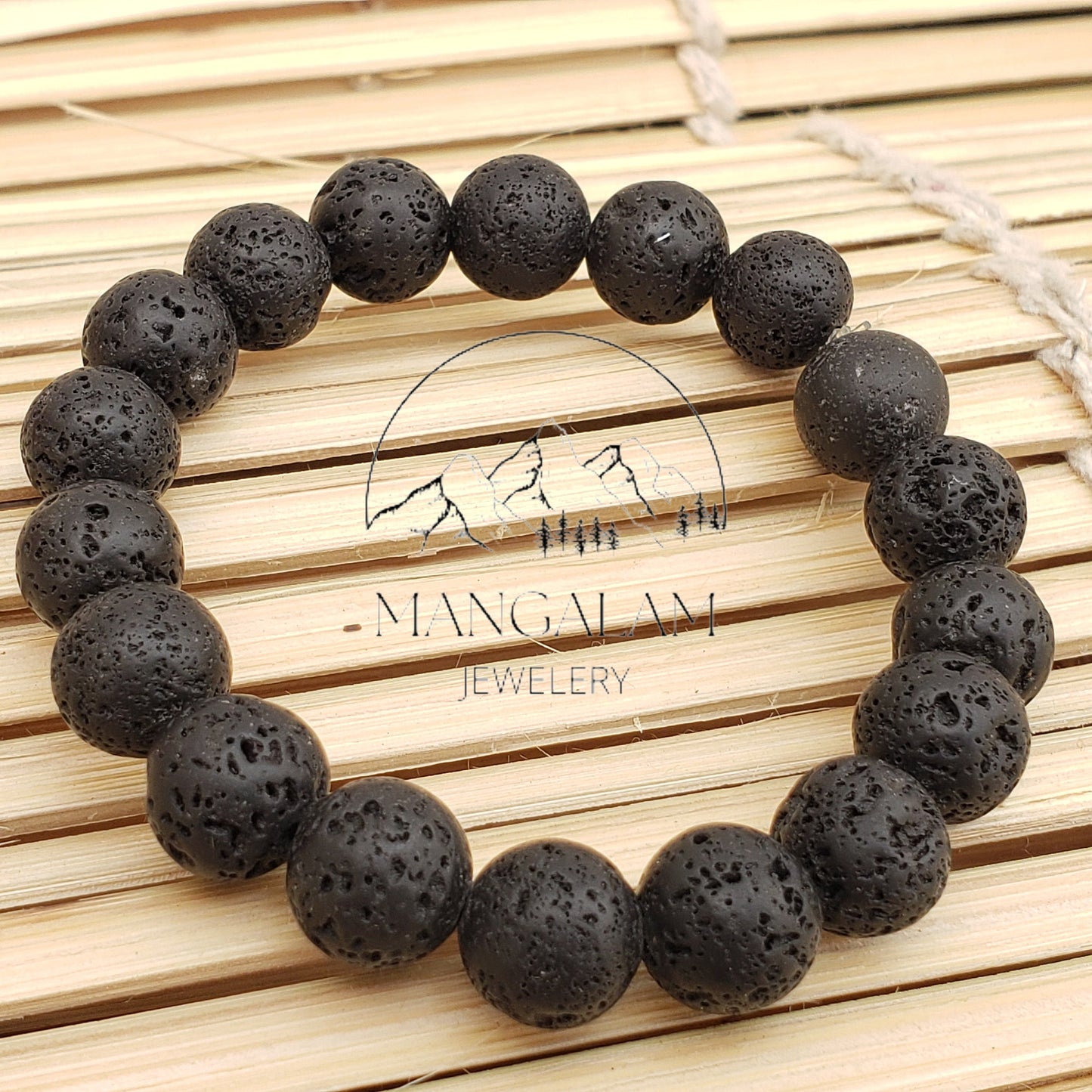 12MM Volcanic Lava Bracelet, Lava Bead Bracelet , Gemstone Bracelet, Inner Peace Bracelet, Peaceful Gifts, Unisex Bracelet, Bracelet Stack