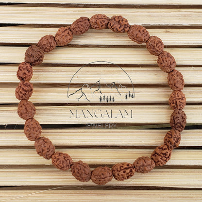 Two Mukhi Bracelet - Lab Certified, 2 Mukhi Rudraksha Bracelet, Yoga Gifts, Handmade Armlet, Handmade Jewelry